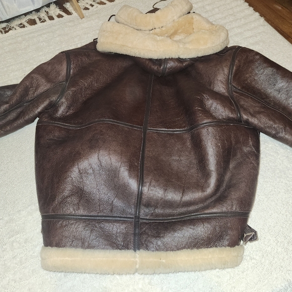 Calafate Aviation Shearling Leather Jacket - Mens XL - 100% Real Sherling - Picture 4 of 4